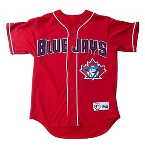 Vintage Toronto Blue Jays Jersey By Majestic Rare 90s Red M